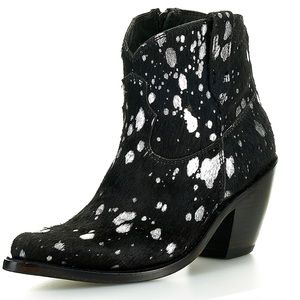 Liberty Black LB713416G Ruanda Black Silver Ankle Boots Size 10